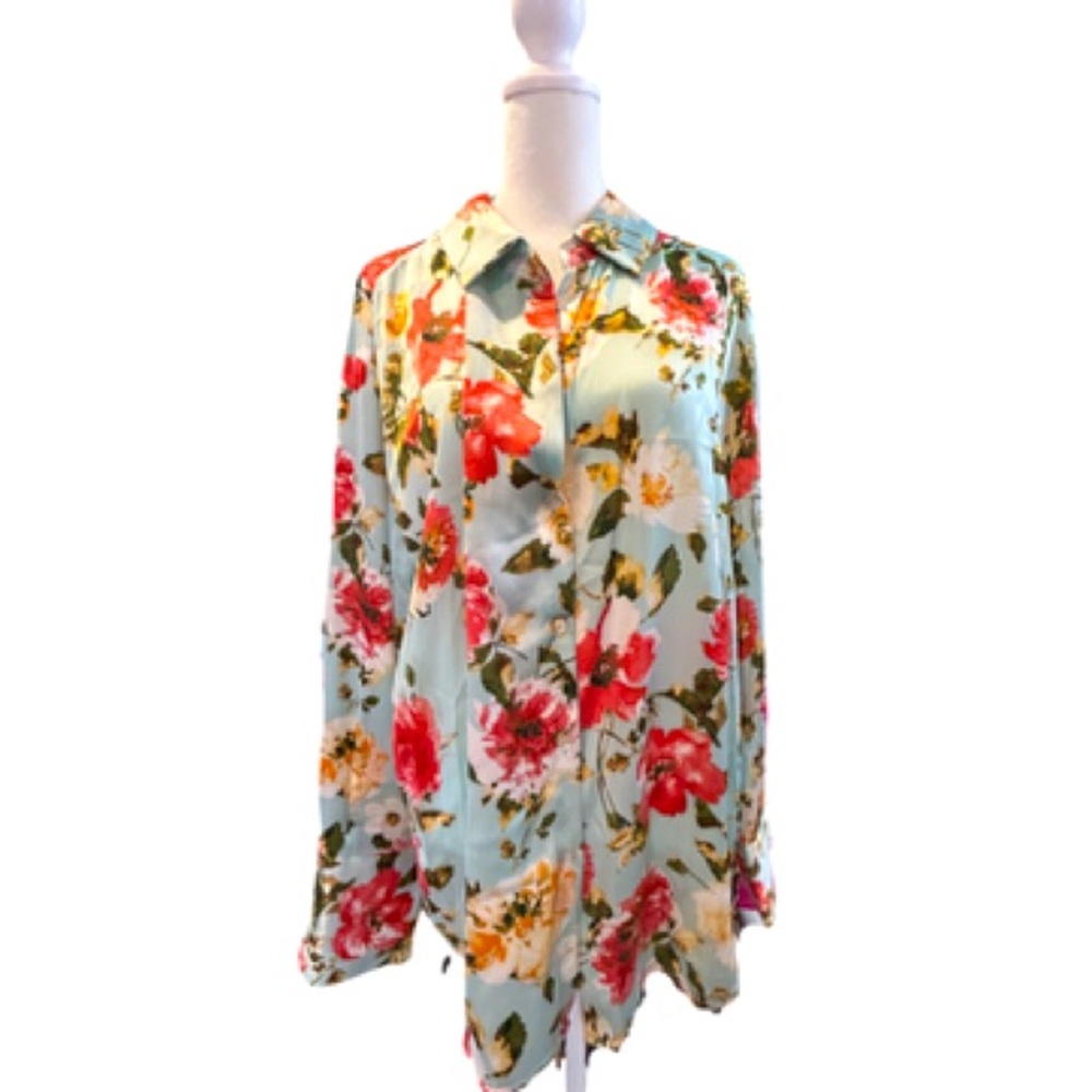 Zara floral print Satin Blouse.